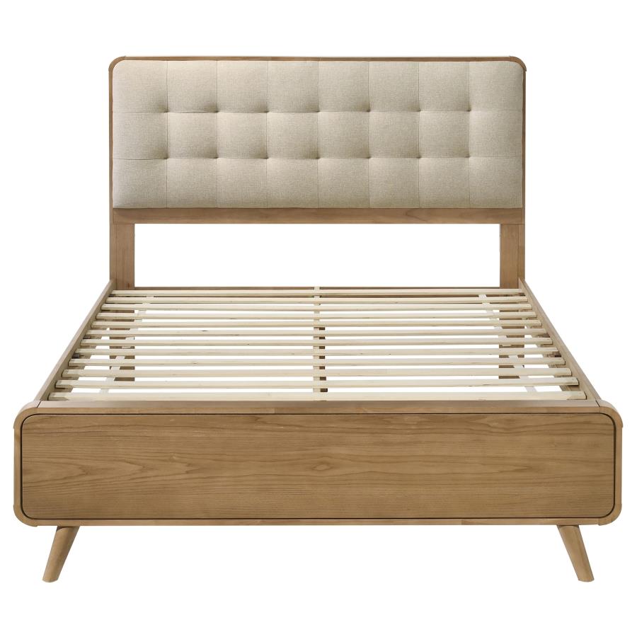 Robyn Wood Queen Platform Bed Light Ash view 4