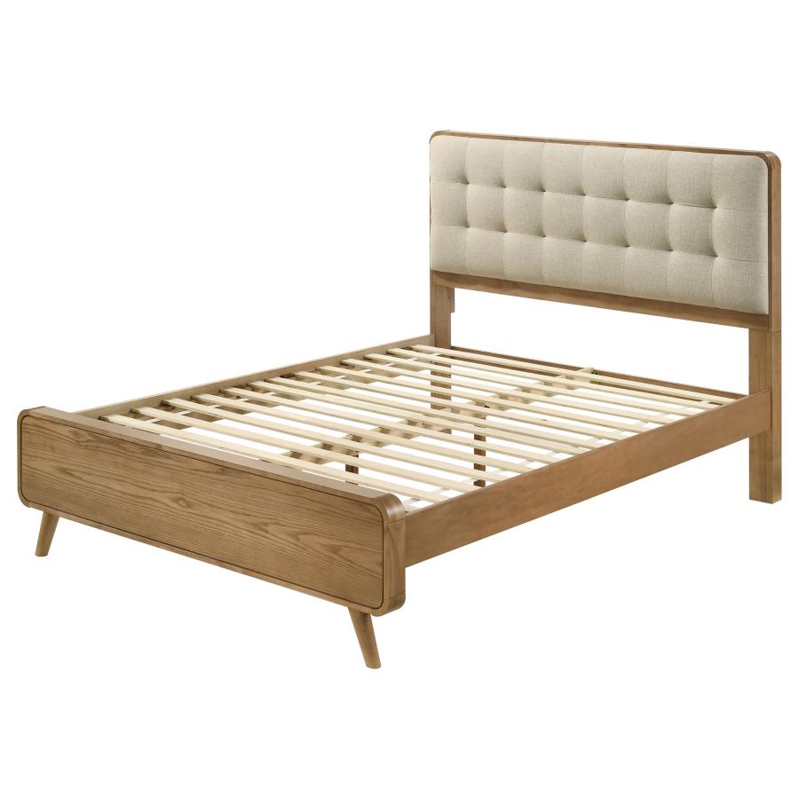 Robyn Wood Queen Platform Bed Light Ash view 5