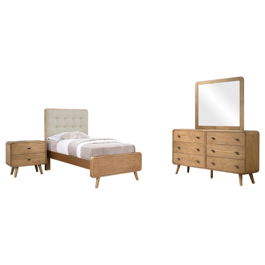 Robyn 4-piece Twin Bedroom Set Light Ash view 2