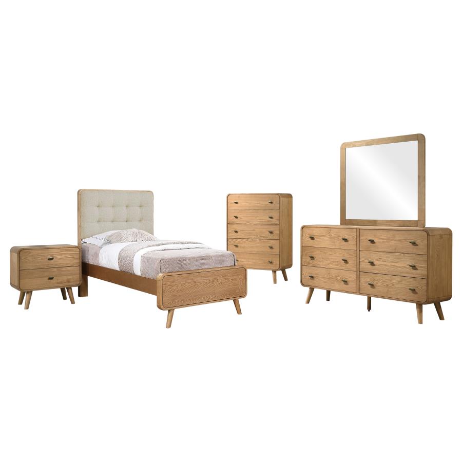 Robyn 5-piece Twin Bedroom Set Light Ash view 2