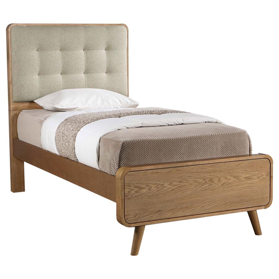 Robyn Wood Twin Platform Bed Light Ash view 3