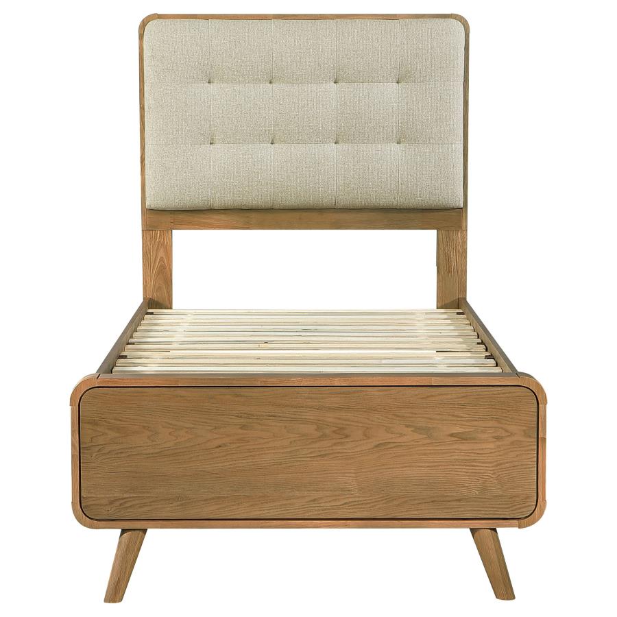 Robyn Wood Twin Platform Bed Light Ash view 4