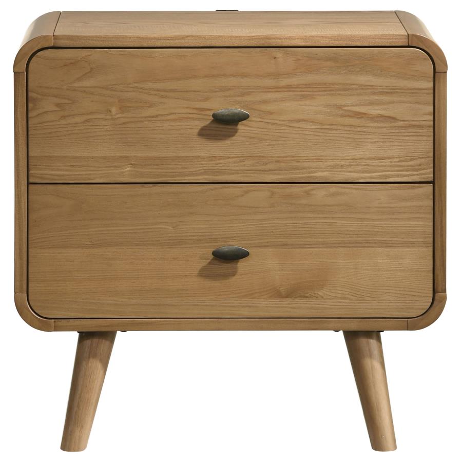 Robyn 2-drawer Nightstand Bedside Table Light Ash view 3