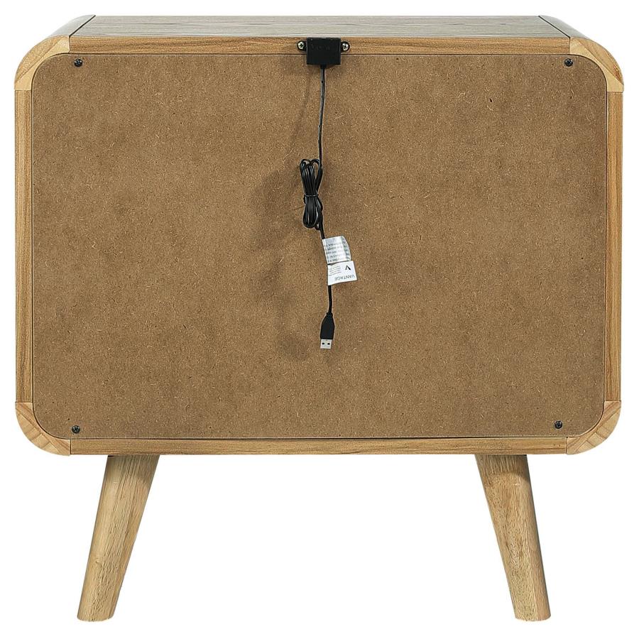 Robyn 2-drawer Nightstand Bedside Table Light Ash view 7