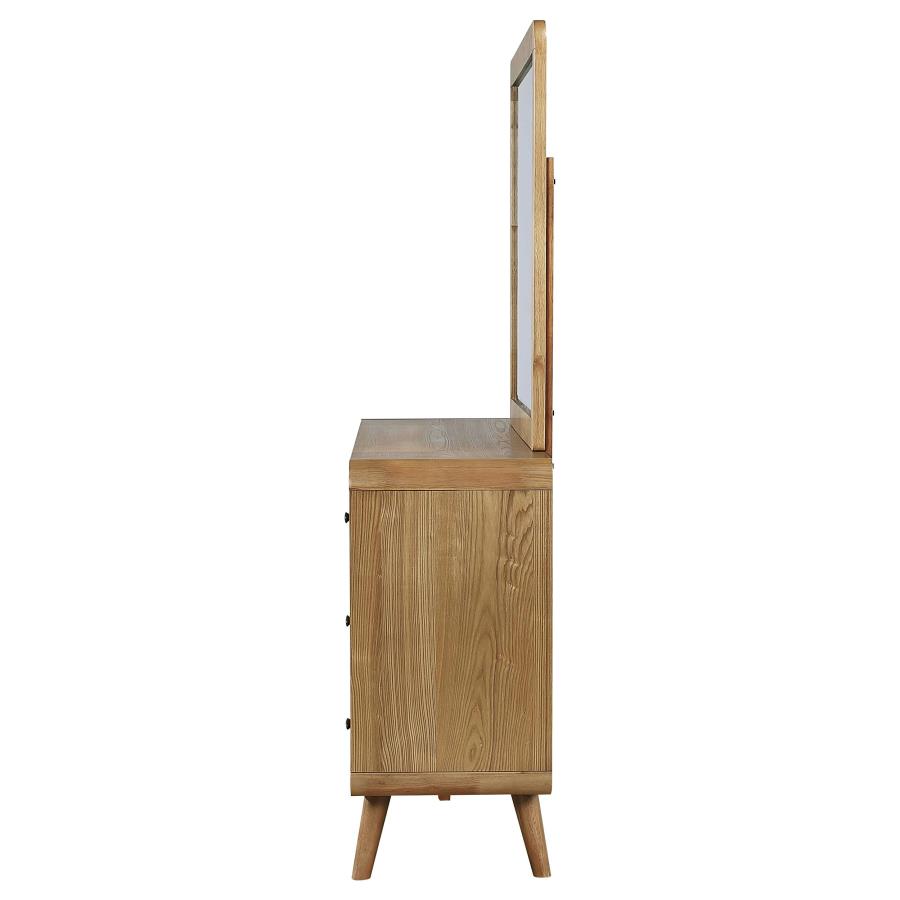 Robyn 6-drawer Bedroom Dresser and Mirror Light Ash view 5