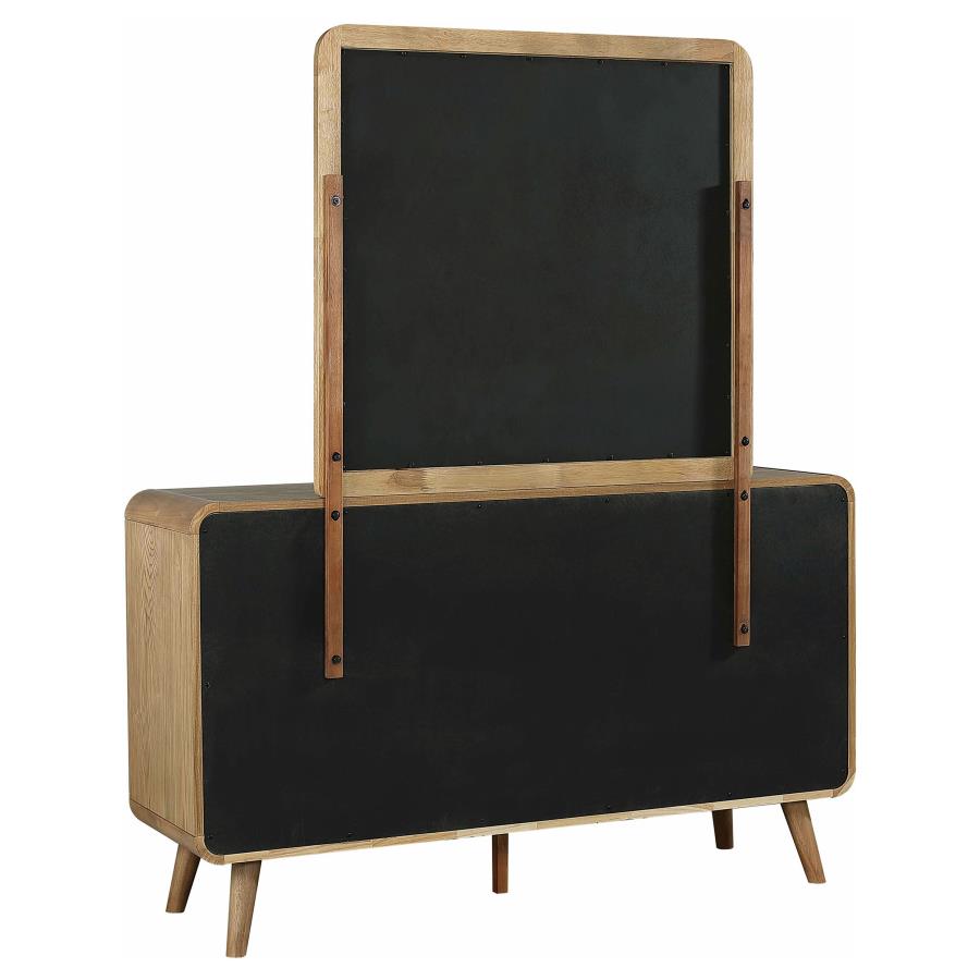 Robyn 6-drawer Bedroom Dresser and Mirror Light Ash view 6