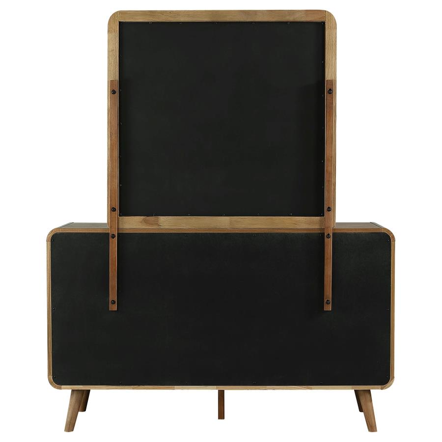 Robyn 6-drawer Bedroom Dresser and Mirror Light Ash view 7