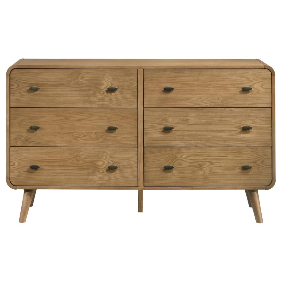 Robyn 6-drawer Bedroom Dresser Light Ash view 3