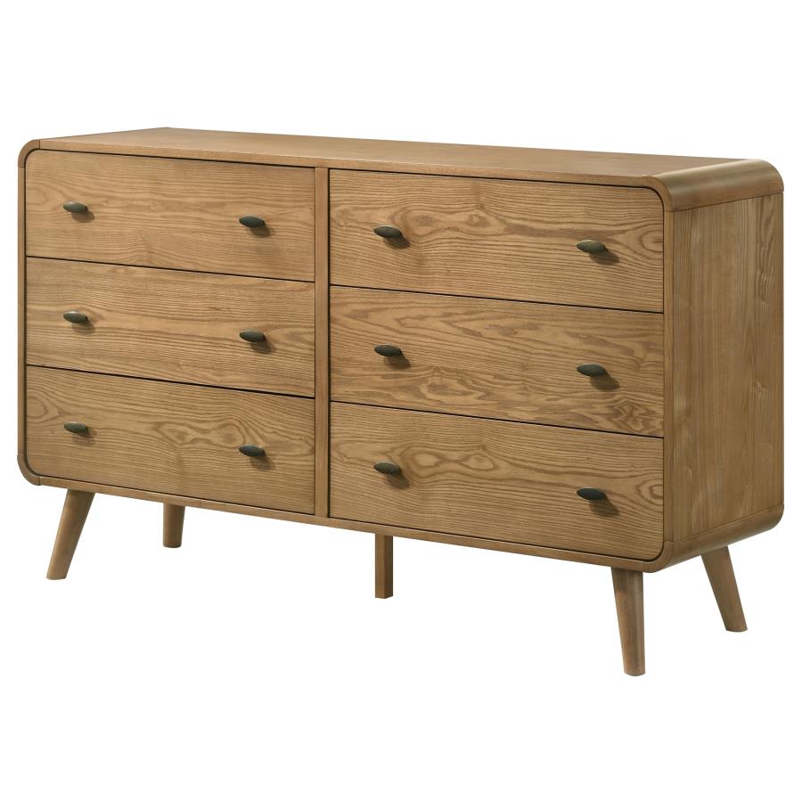 Robyn 6-drawer Bedroom Dresser Light Ash view 4