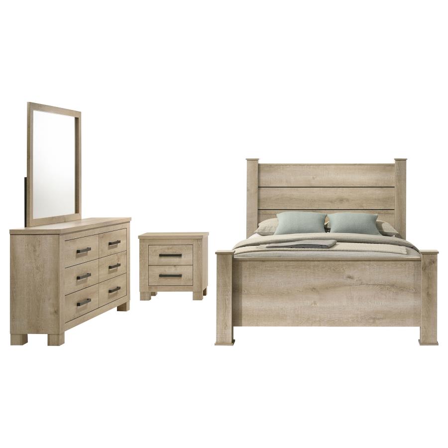 Oakglen 4-piece Eastern King Bedroom Set Weathered Oak view 2