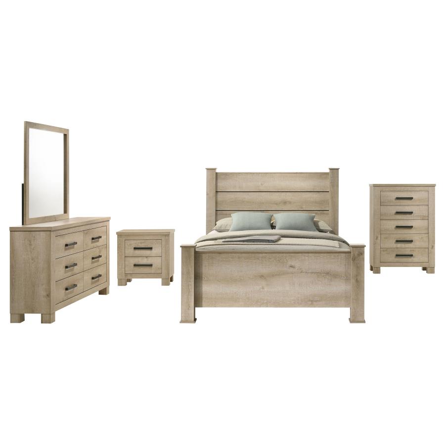 Oakglen 5-piece Eastern King Bedroom Set Weathered Oak view 2
