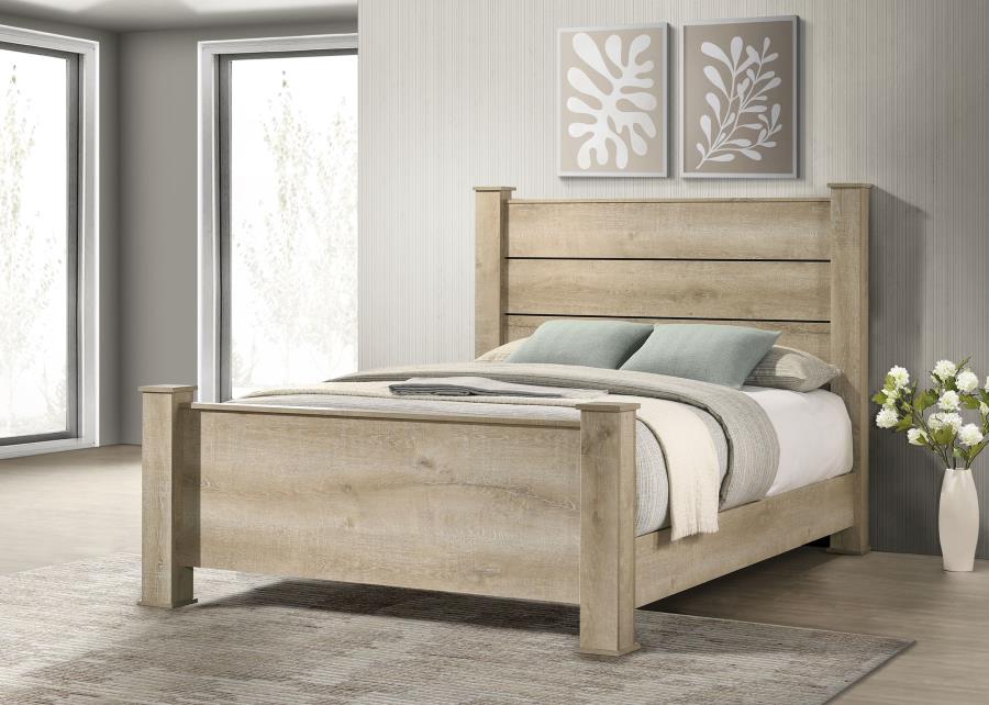 Oakglen 55-inch Eastern King Panel Bed Weathered Oak view 2