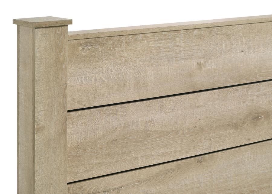 Oakglen 55-inch Eastern King Panel Bed Weathered Oak view 7