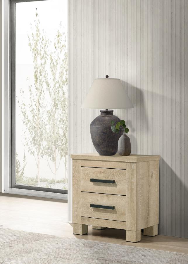 Oakglen 2-drawer Nightstand Bedside Table Weathered Oak view 2