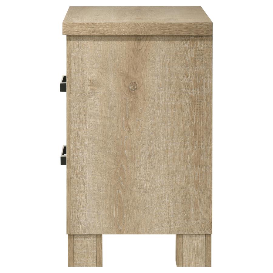 Oakglen 2-drawer Nightstand Bedside Table Weathered Oak view 5