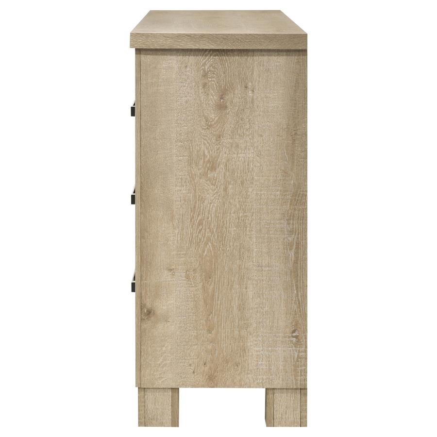 Oakglen 6-drawer Bedroom Dresser Weathered Oak view 5