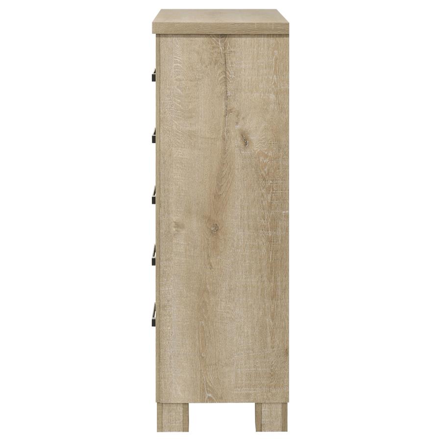 Oakglen 5-drawer Bedroom Chest of Drawers Weathered Oak view 5