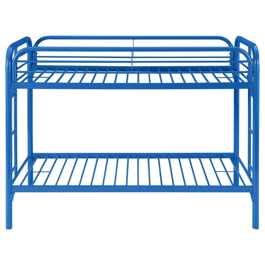 Morgan Metal Twin Over Twin Bunk Bed Blue view 3