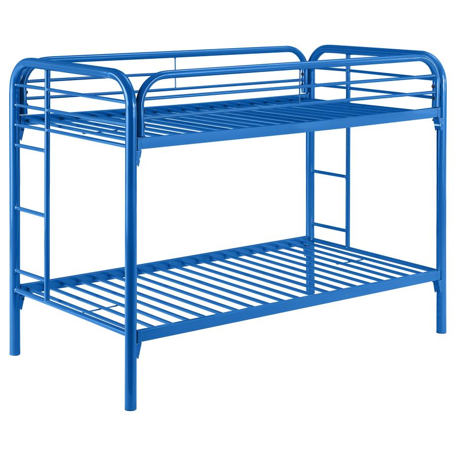 Morgan Metal Twin Over Twin Bunk Bed Blue view 6