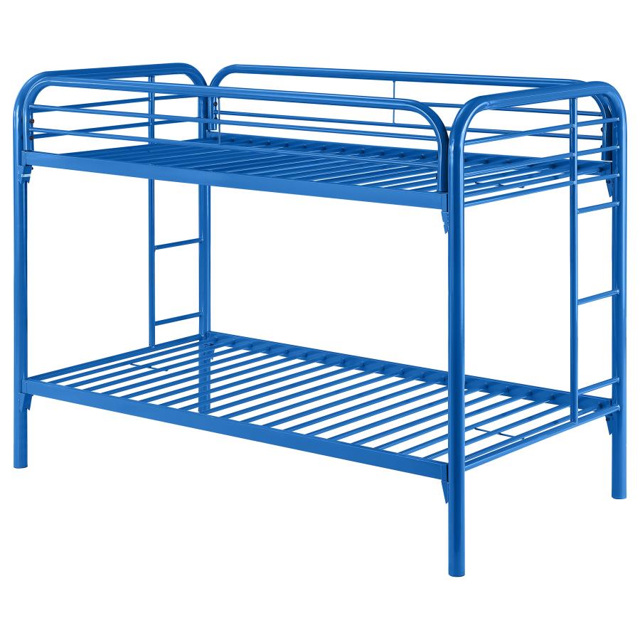 Morgan Metal Twin Over Twin Bunk Bed Blue view 7