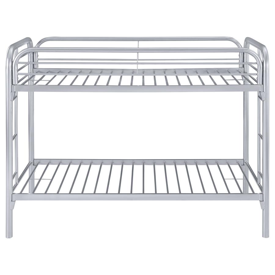 Morgan Metal Twin Over Twin Bunk Bed Silver view 3
