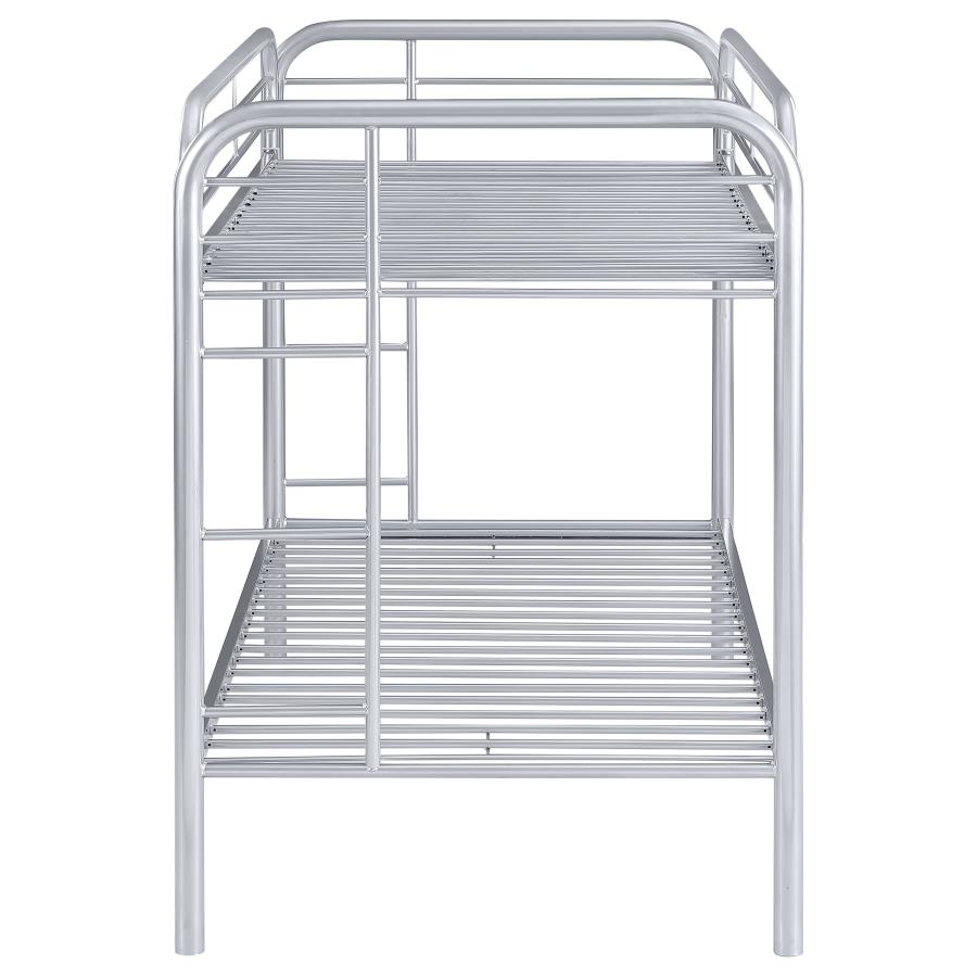 Morgan Metal Twin Over Twin Bunk Bed Silver view 5