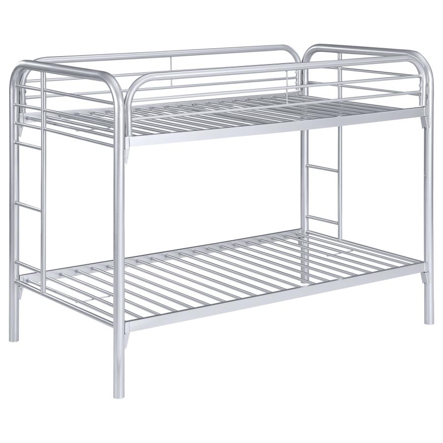 Morgan Metal Twin Over Twin Bunk Bed Silver view 6