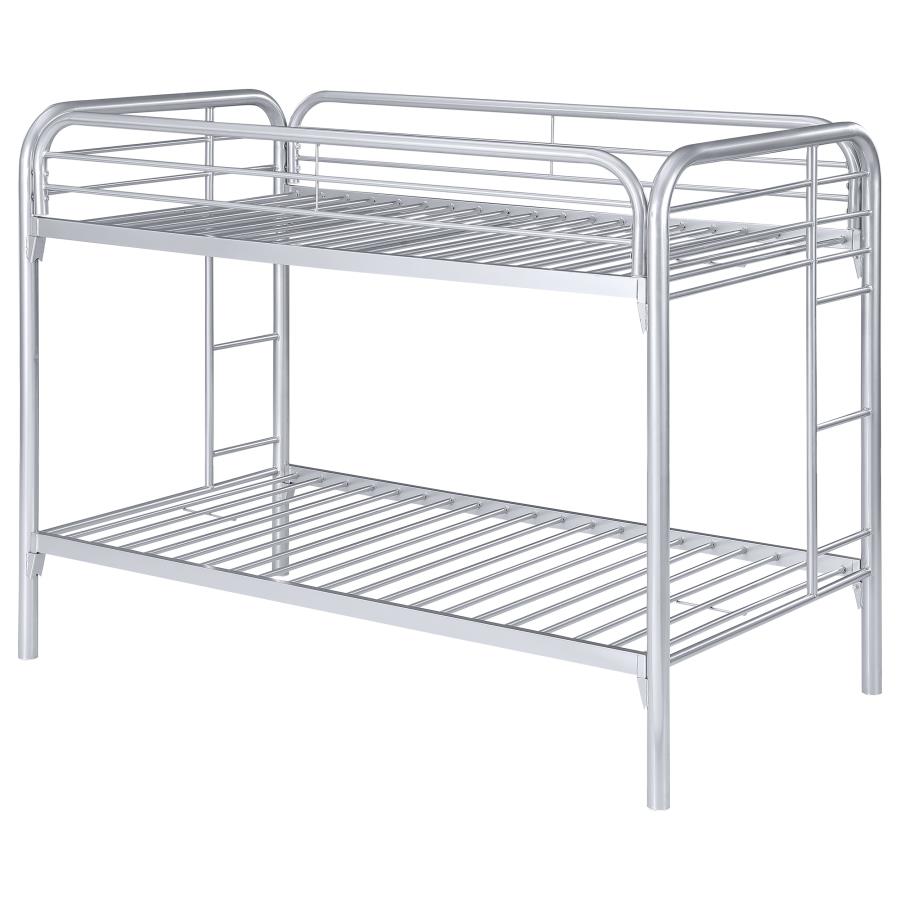 Morgan Metal Twin Over Twin Bunk Bed Silver view 7