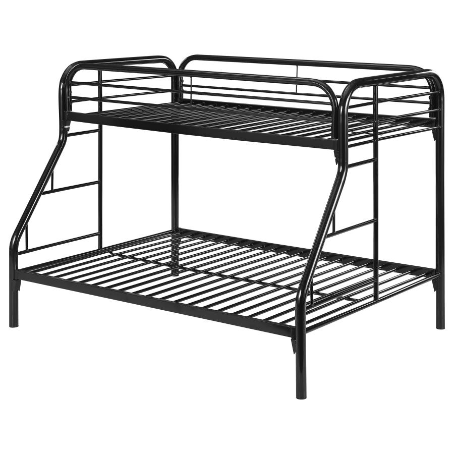 Morgan Metal Twin Over Full Bunk Bed Black view 4