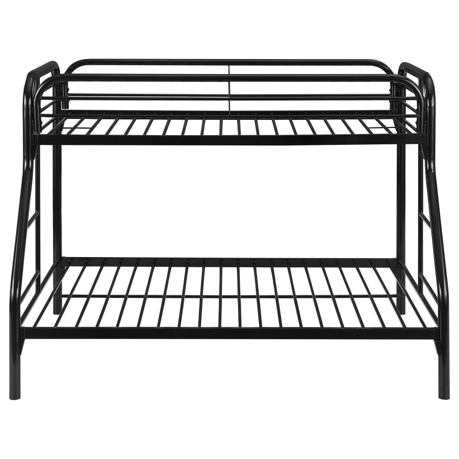 Morgan Metal Twin Over Full Bunk Bed Black view 3