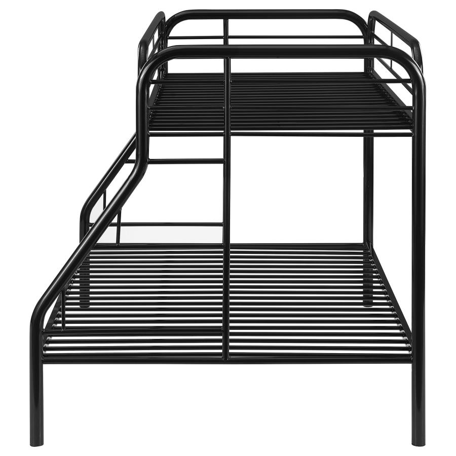 Morgan Metal Twin Over Full Bunk Bed Black view 5