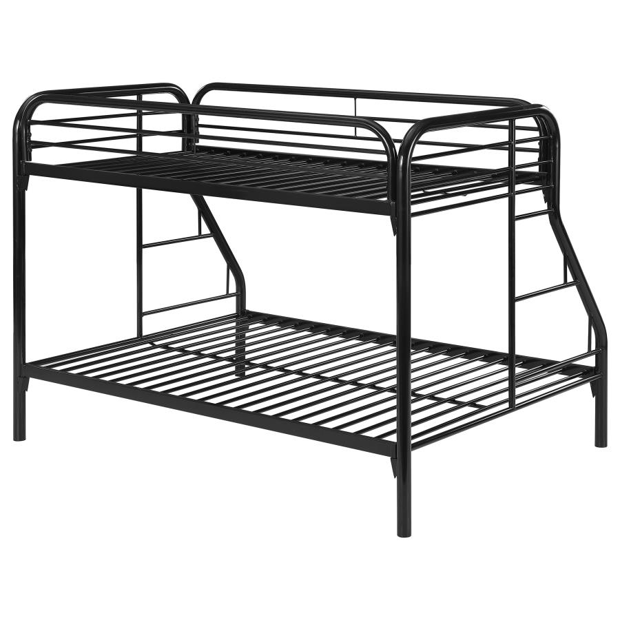 Morgan Metal Twin Over Full Bunk Bed Black view 7