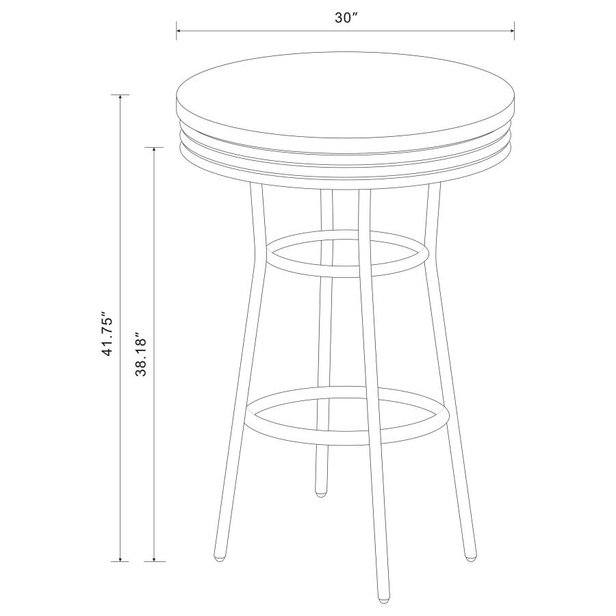 Retro 3-piece Round 1950s Bistro Pub Bar Table Set White view 6