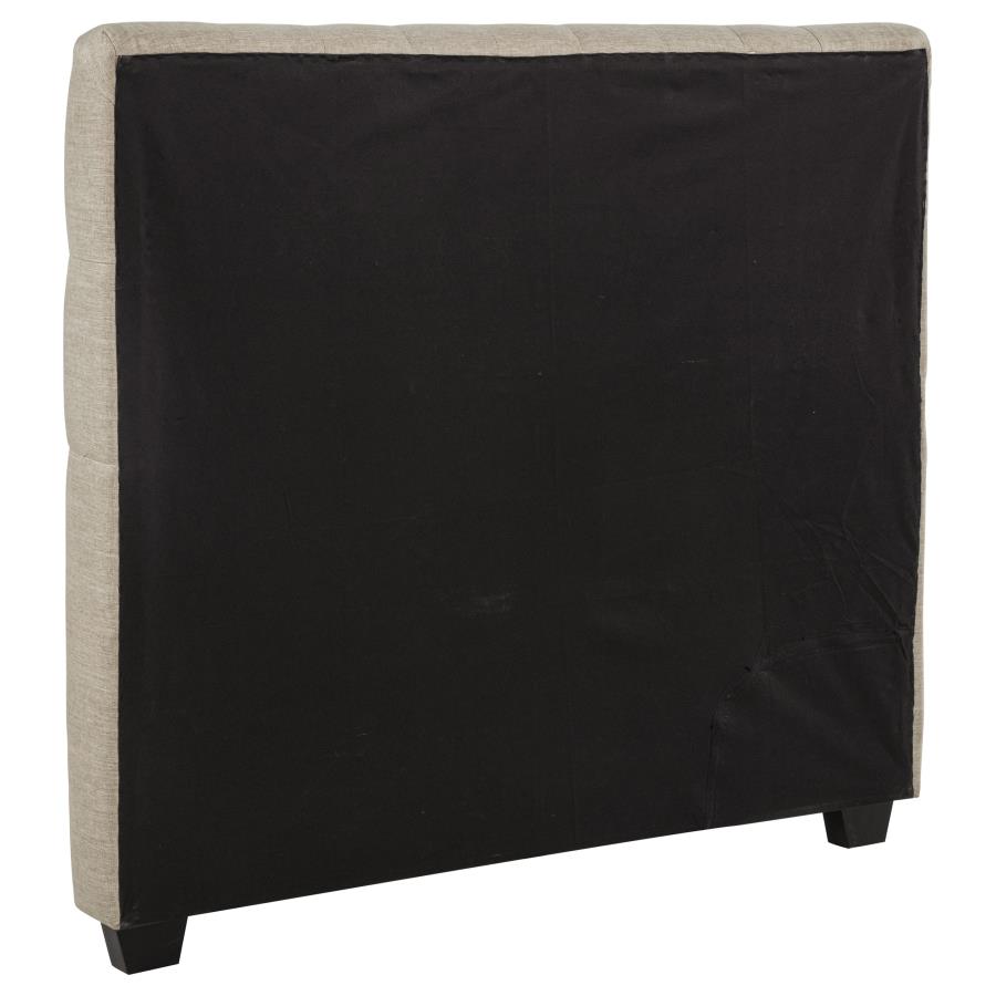 Chloe Upholstered Full Panel Headboard Oatmeal view 3