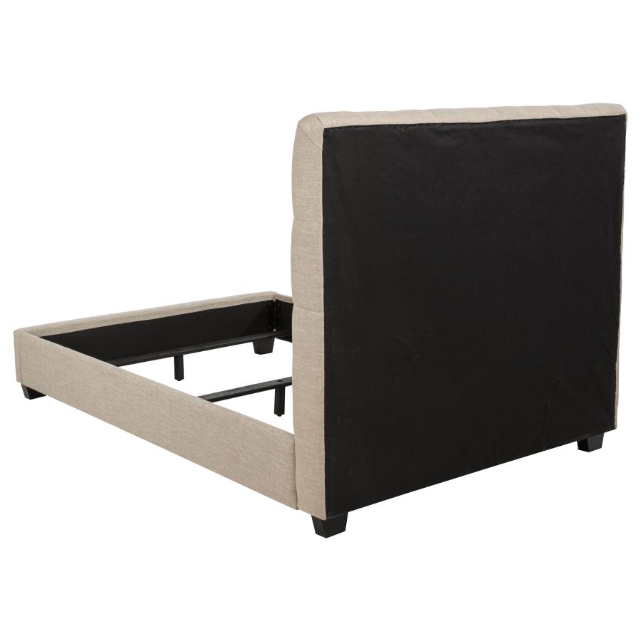 Chloe Upholstered Full Panel Bed Oatmeal view 5