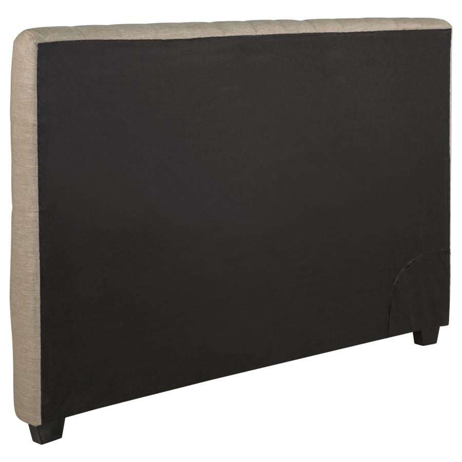 Chloe Upholstered Eastern King Panel Headboard Oatmeal view 3