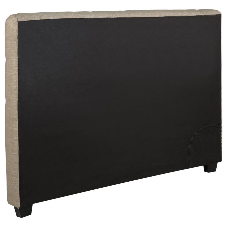 Chloe Upholstered Queen Panel Headboard Oatmeal view 3