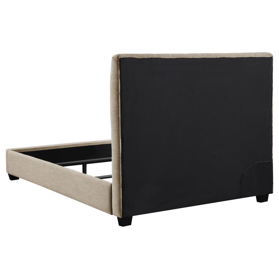Chloe Upholstered Queen Panel Bed Oatmeal view 4