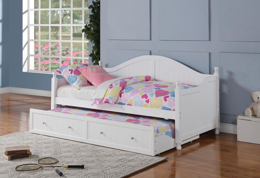 Julie Ann Wood Twin Daybed with Trundle White view 2