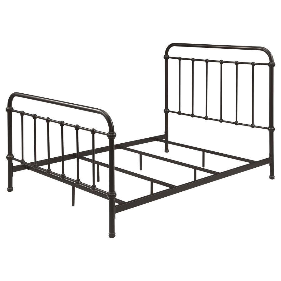 Livingston Metal Full Open Frame Bed Dark Bronze view 4