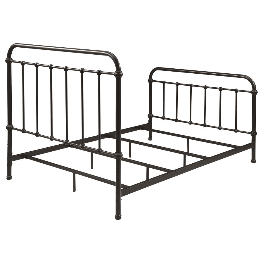 Livingston Metal Full Open Frame Bed Dark Bronze view 7