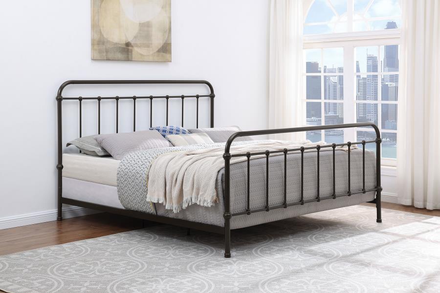 Livingston Metal Eastern King Open Frame Bed Dark Bronze view 2