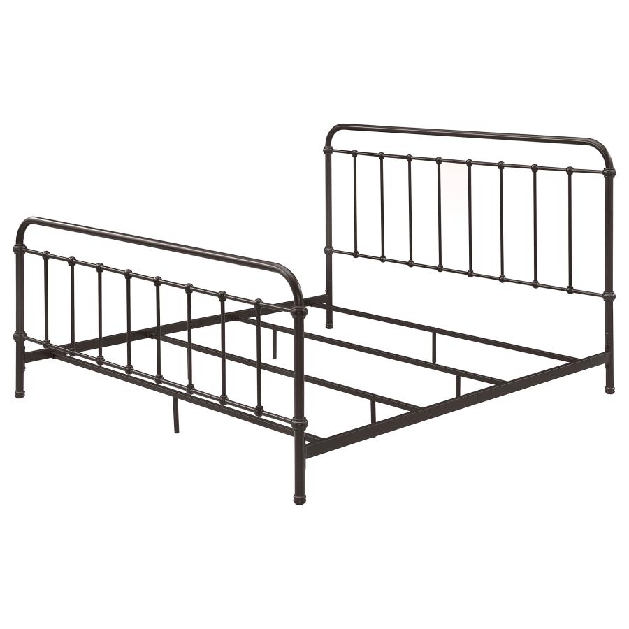 Livingston Metal Eastern King Open Frame Bed Dark Bronze view 4
