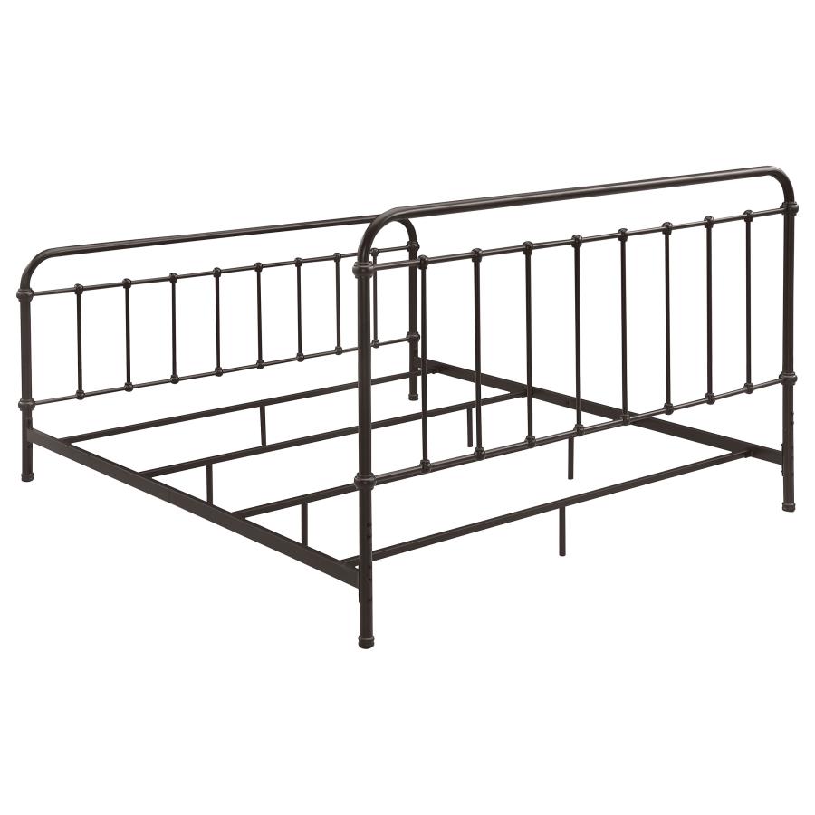 Livingston Metal Eastern King Open Frame Bed Dark Bronze view 6