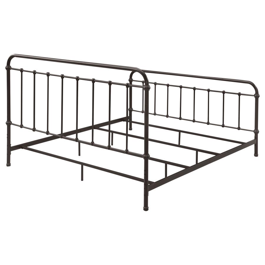 Livingston Metal Eastern King Open Frame Bed Dark Bronze view 7