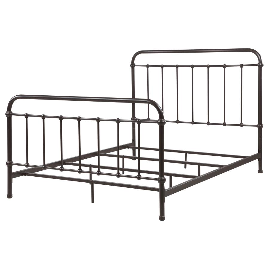 Livingston Metal Queen Open Frame Bed Dark Bronze view 4