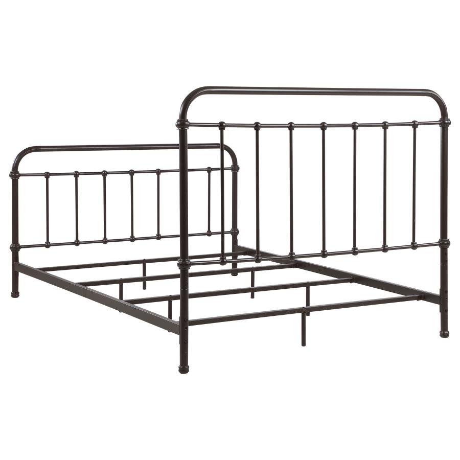 Livingston Metal Queen Open Frame Bed Dark Bronze view 6