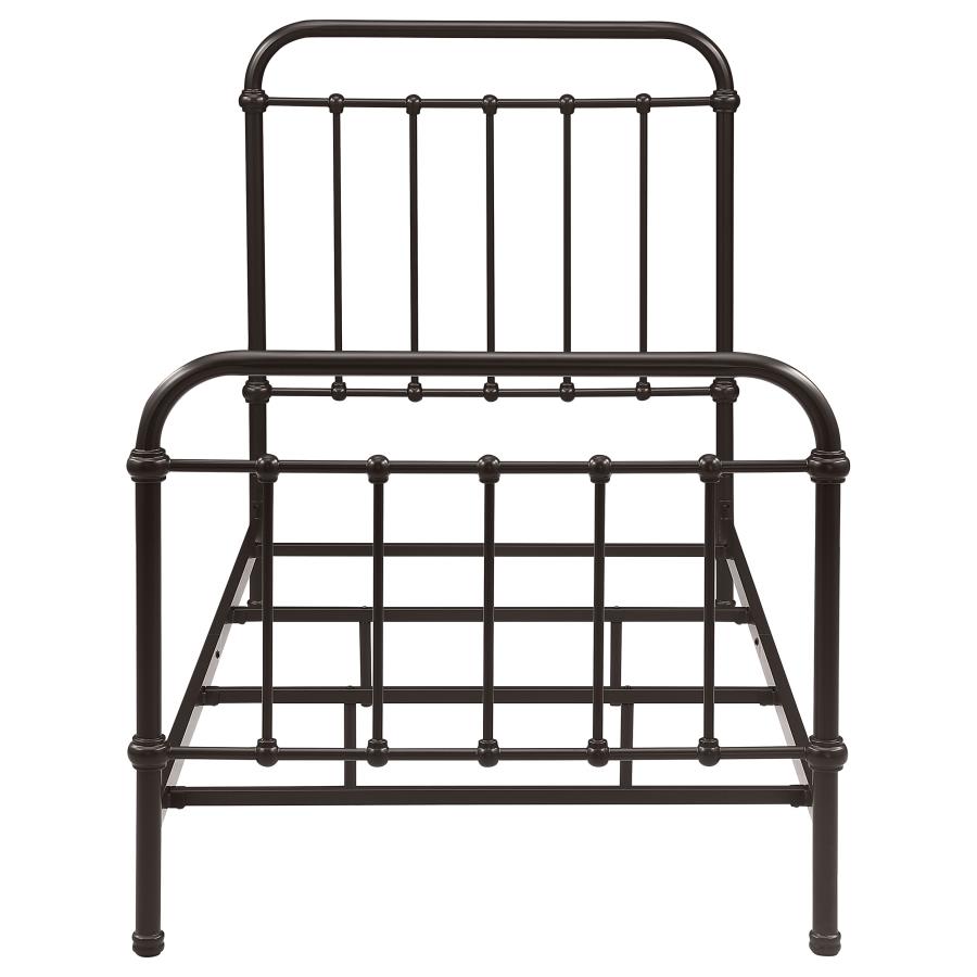 Livingston Metal Twin Open Frame Bed Dark Bronze view 3