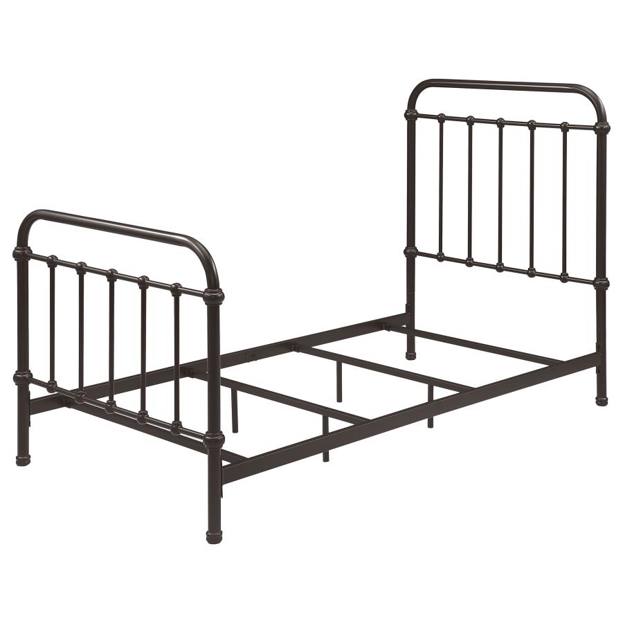 Livingston Metal Twin Open Frame Bed Dark Bronze view 4