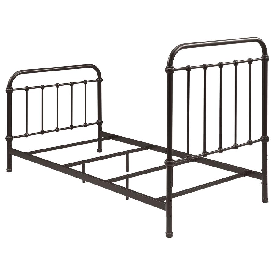 Livingston Metal Twin Open Frame Bed Dark Bronze view 6